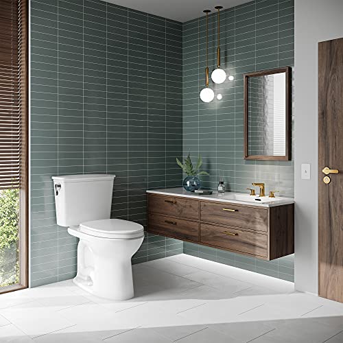 Toto CST786CEFG#01 Drake Transitional Two-Piece Elongated 1.28 Gpf Universal Height Tornado Flush Toilet thumb #7
