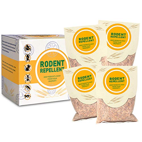 SEALUXE Rodent Repellent Packs, Pack of 4 Rat Repellent Granules, Mouse Repellent, Mint Mice Repellent, Peppermint Oil to Repel Mice and Rats