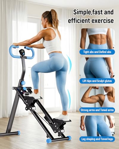 Image of Stair Stepper for Home, Folding Stair Climber with LCD Monitor, Quiet Cardio Machine for Full Body Workout & Glute Training, 300LB Capacity