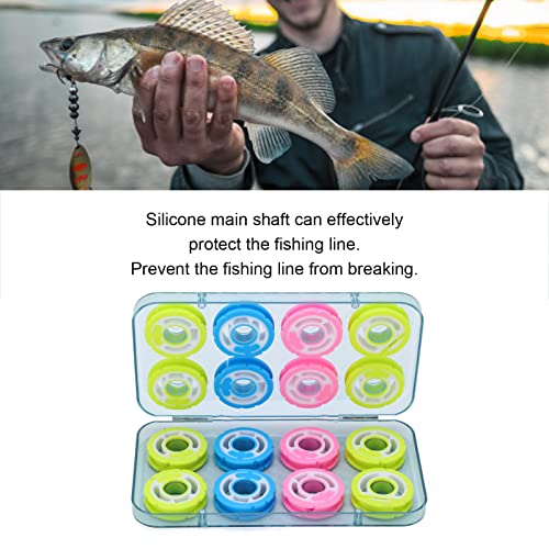 Agatige Silikon-Hauptspulenbox mit 16 Wellen Doppelrillen-Angelschnur-Aufbewahrungshalter Angelschnurspule – Bild 6