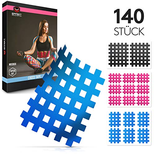 Effekt Manufaktur - Gittertape mit extra starkem Kleber I Wasserfeste Gitterpflaster mit E-Book I Original Akupunkturpflaster, Cross Tape (Mixbox)