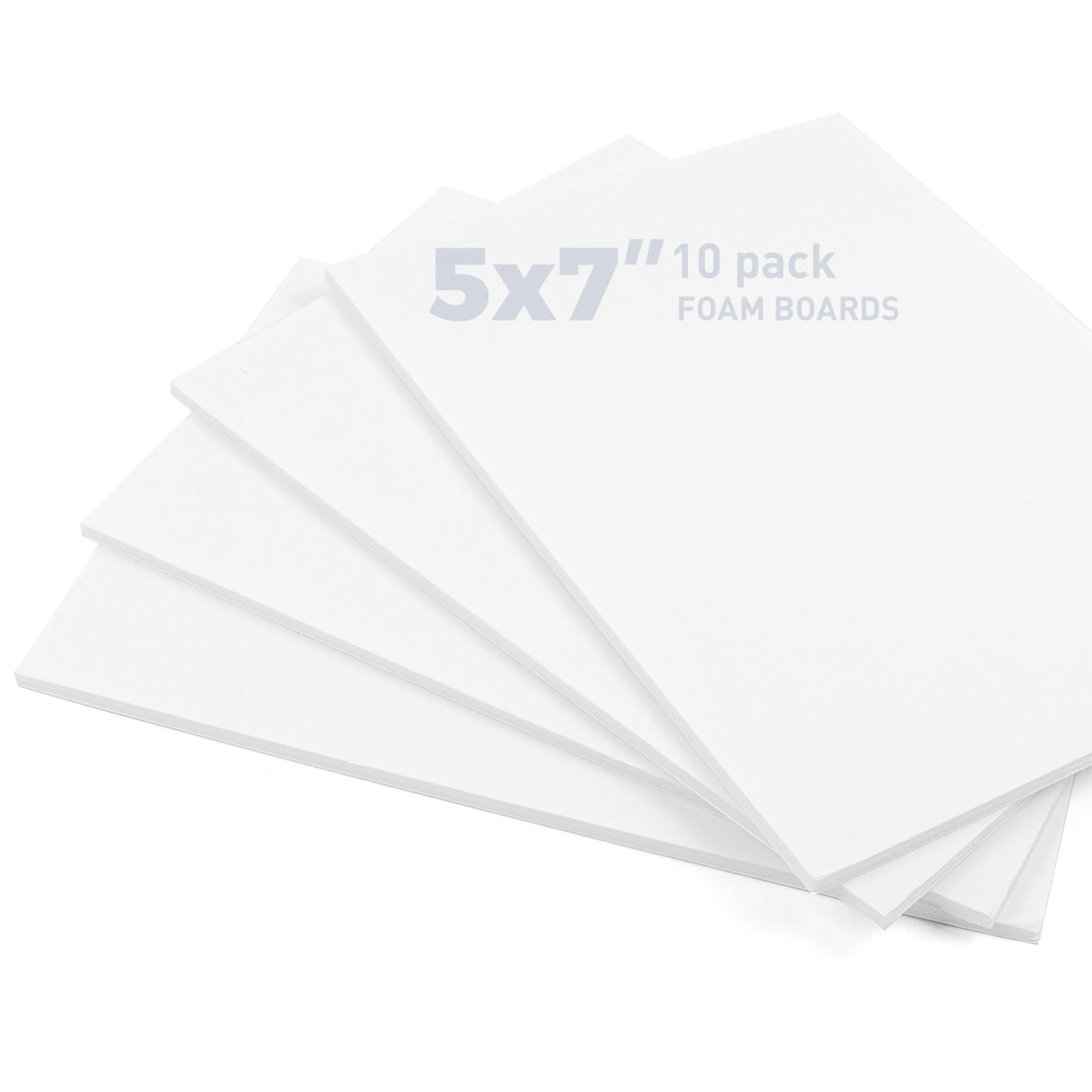 Pack of 10, 1/8" Thick, 5x7 White Foam Core Backing Boards (5x7, White)-picture-35