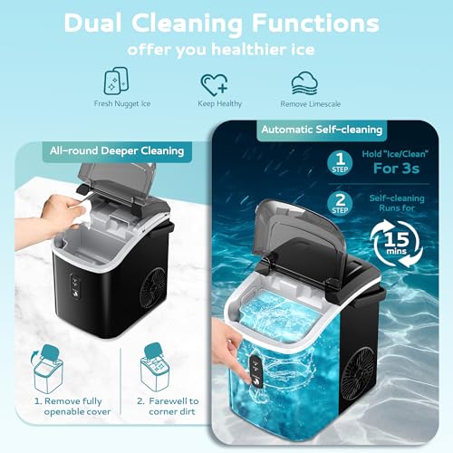Máquina de hielo nugget 34 lb compacta y portátil miniatura 2