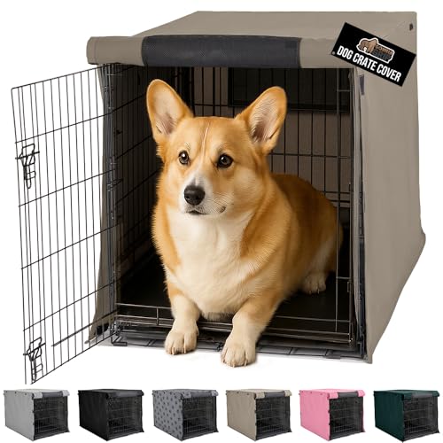 Gorilla Grip Dog Crate Cover for 30" Crates, All-Sides Open