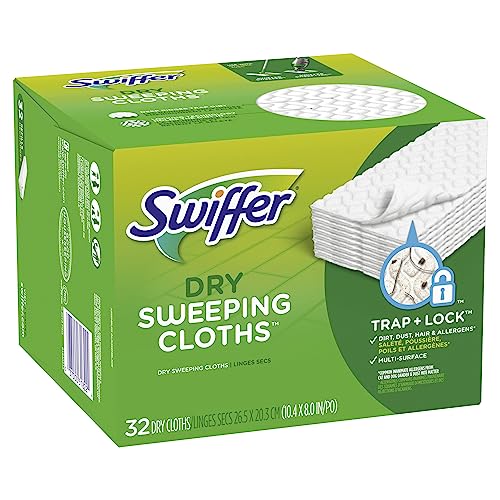 Swiffer® Sweeper Multi-Surface Dry Sweeping Cloth Refills, 6-1/8\", White, Pack of 32 Refills