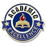 直径1インチ ダイストラック 真鍮メッキ アカデミックエクセレントラペルピン - 12個パック