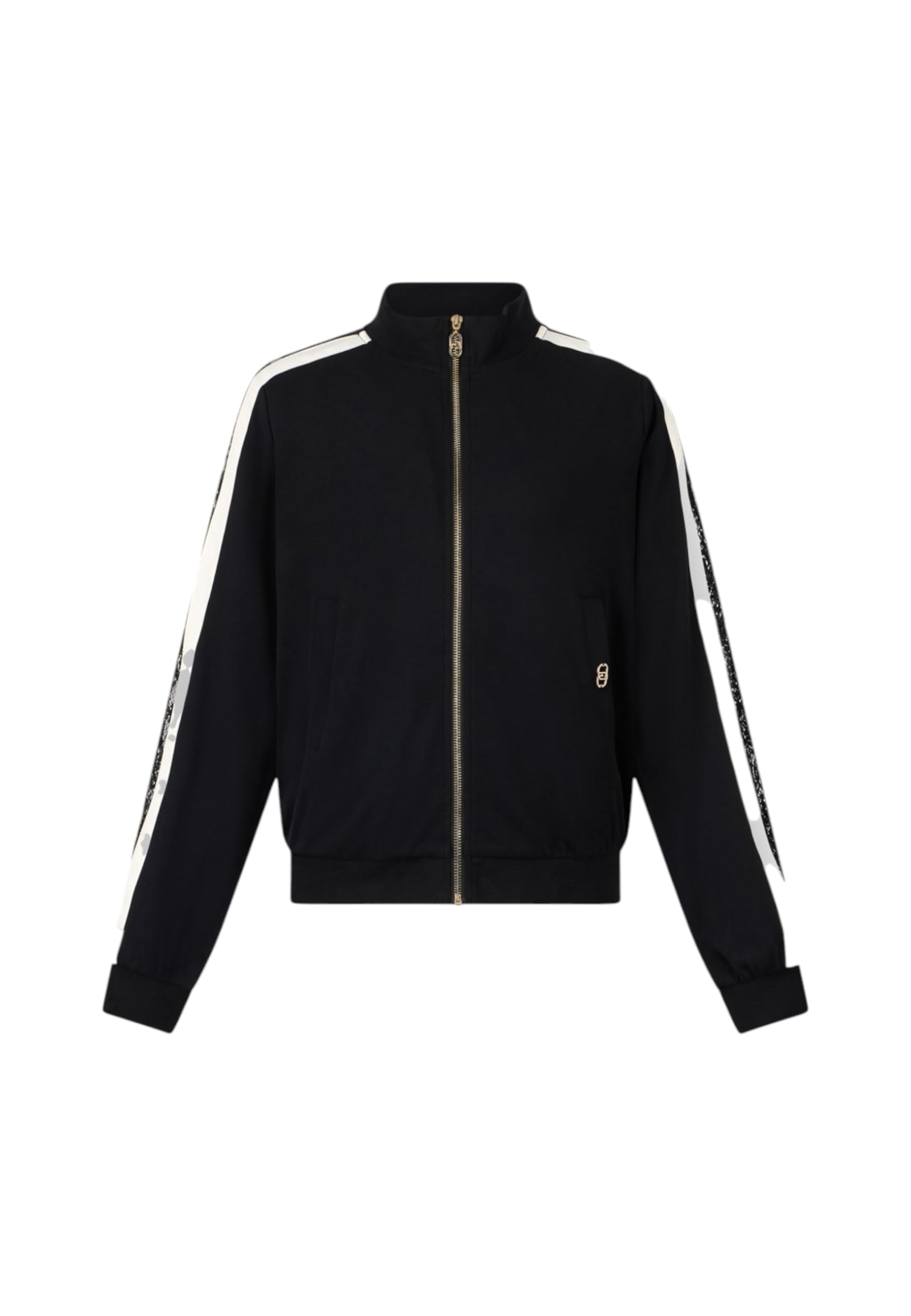 Liu Jo Donna Felpa con Zip TF5006J4523 Cotone Nero L