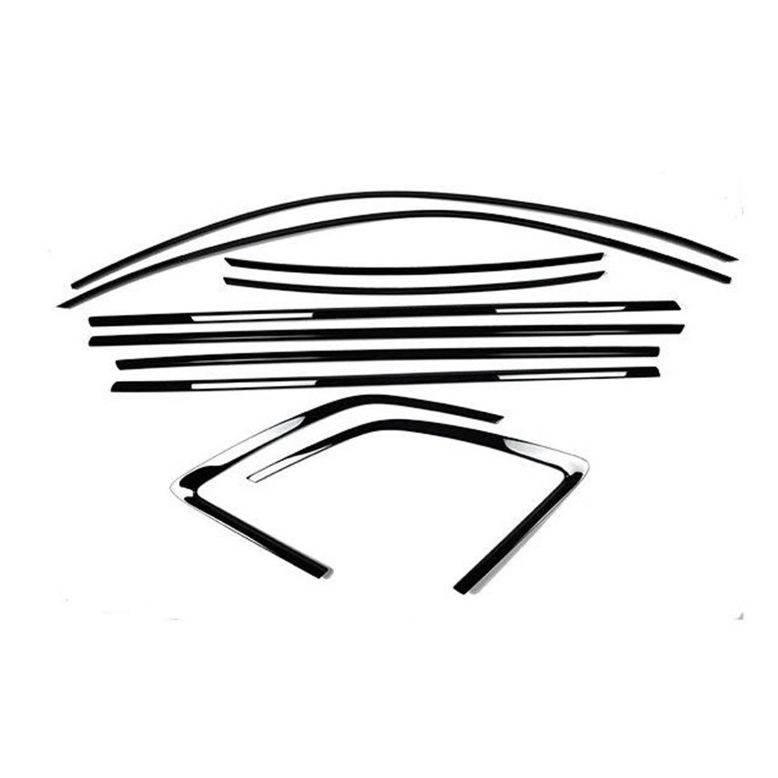 Atgcbcauf 2019-2025 For Q5 2010-2025 Car Exterior Piano Black Window Strip Seal Belt Moulding Trim Weatherstrips Atgcbcauf(2019-2025)