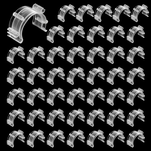 Image of Sewing Bobbin Clips, 50 Pcs Clear Bobbin Holder Plastic Sewing Tool Clip Accessory Thread Clamps Clips Holder Tool Spools Organizers for DIY Craft Embroidery