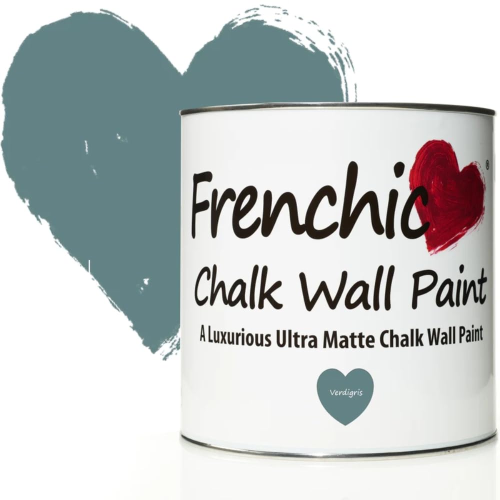 Frenchic Verdigris Chalk Wall Paint, For Interior Walls & Ceilings, Ultra Matte, Washable & Scrubbable (2.5L)