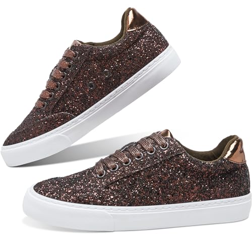 Jeekopeg Glitter Sparkly Fashion Sneakers