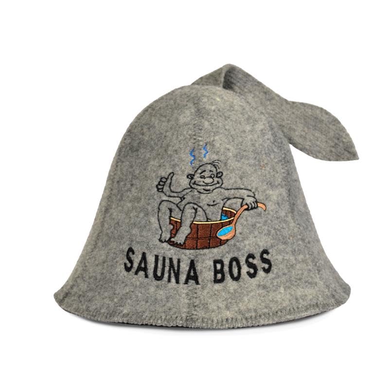 Chapeau de sauna en laine bio pour se protéger de la chaleur au banya russe