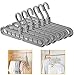 Produktbild Acslam 6 Stück Kleiderbügel Platzsparende, Multi Kleiderbügel Organizer Stabil Kleiderschrank Platzsparend Schrank Bügel Raumsparbügel Clothes Hanger mit 9 Löchern (Grau-6 Stück)