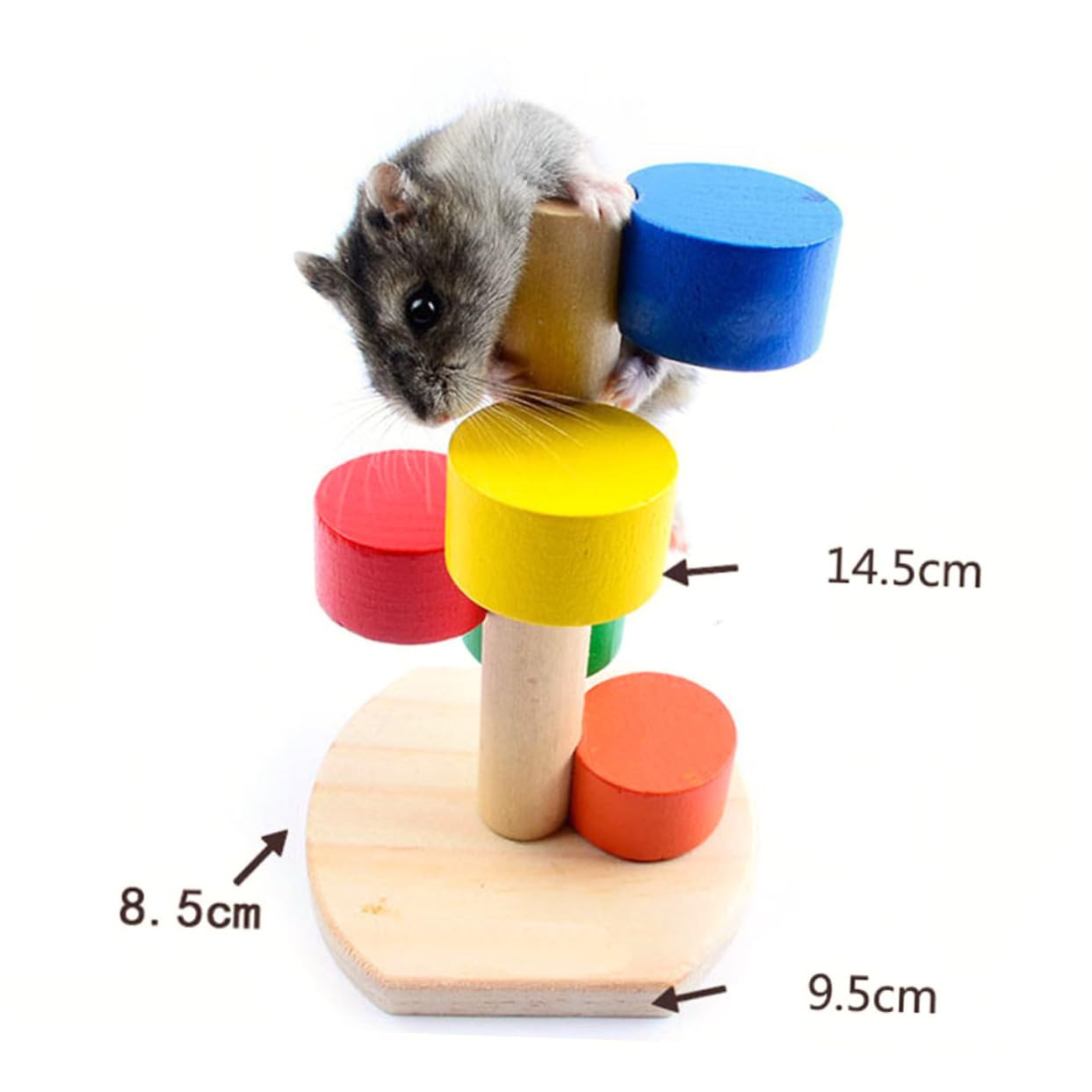 FONDOTIN Pet Play Climbing Ladder Wooden Ladder for Hamsters Pet Climbing Ladder Toy