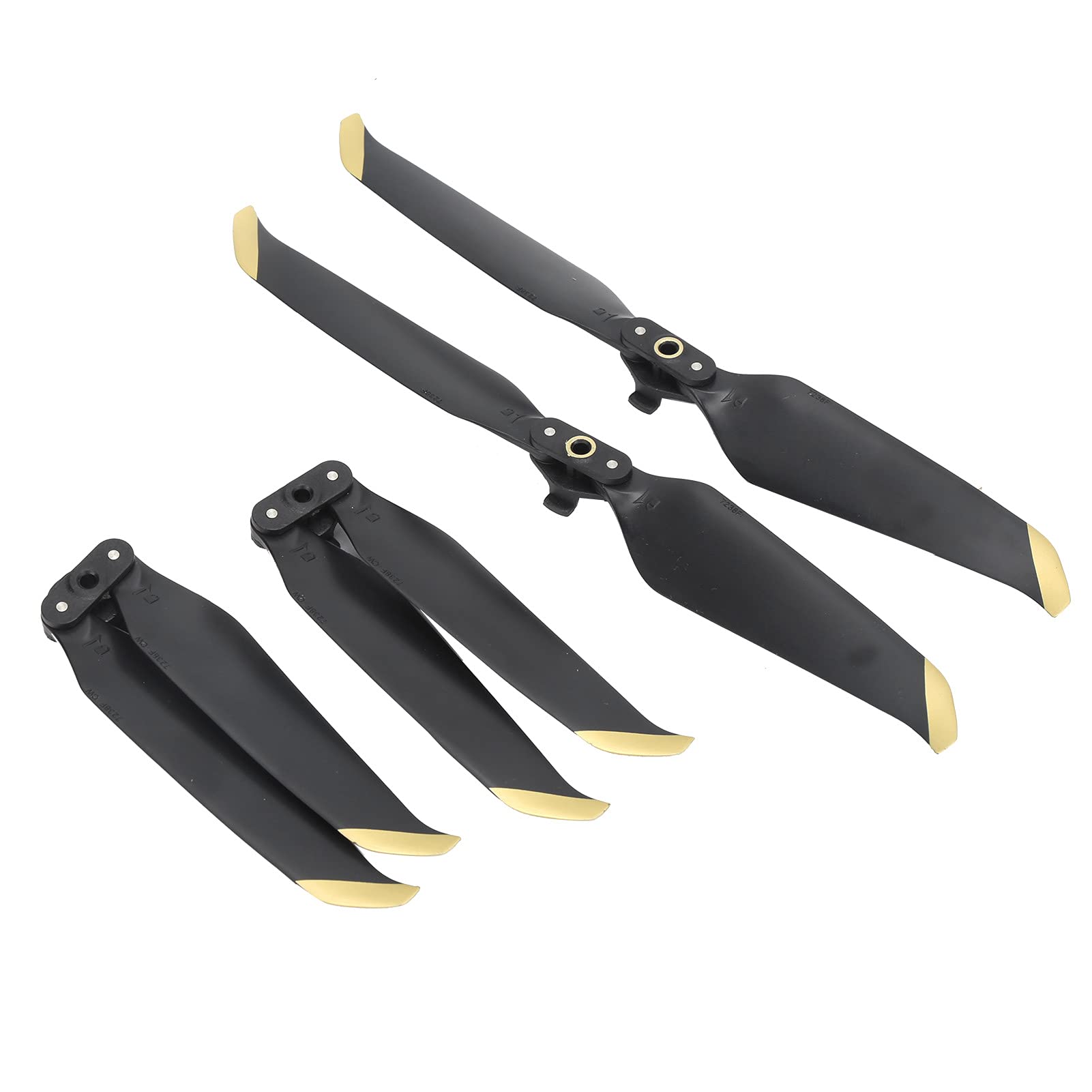 RC Propeller, Noise Is Lower Lower Power Consumption Higher Aerodynamic Efficiency RC Quick‑Release Blade Strong Power Durable for Air 2S for Mavic Air 2(gold)