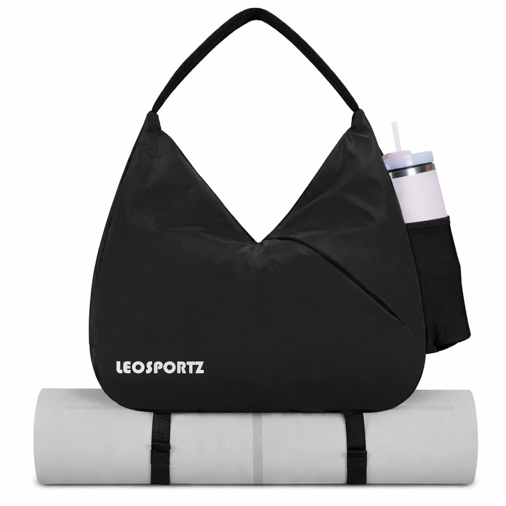 Gym Bag for Women Shoe Compartment | Yoga Bag for Girls Attached Yoga Strap | 30L Water-Resistant Sports Bag with Wet Pocket | Travel, Workout & Dance (Active Lifestyle, Black, Medium)-image-36