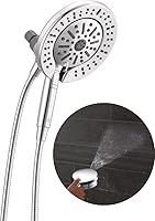 Delta In2ition 75655 2-in-1 Shower Head with ProClean Handheld, 6 Sprays, High-Pressure Chrome Dual Head