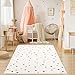 payé Teppich Kinderzimmer - Cream - 120x160cm - Spielteppich Bunte Punkte Kurzflor Kinderteppich - Oeko-Tex Standard 100