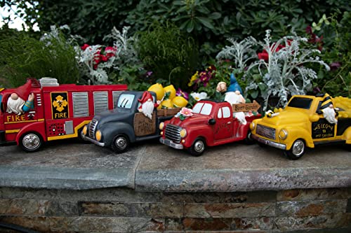 Exhart Garden Sculpture, Solar Yellow Beekeeper Truck Garden Gnome Statue, Led Sunflowers, Outdoor Lawn And Yard Decoration, 5 X 11.5 X 5 Inch #TOP5