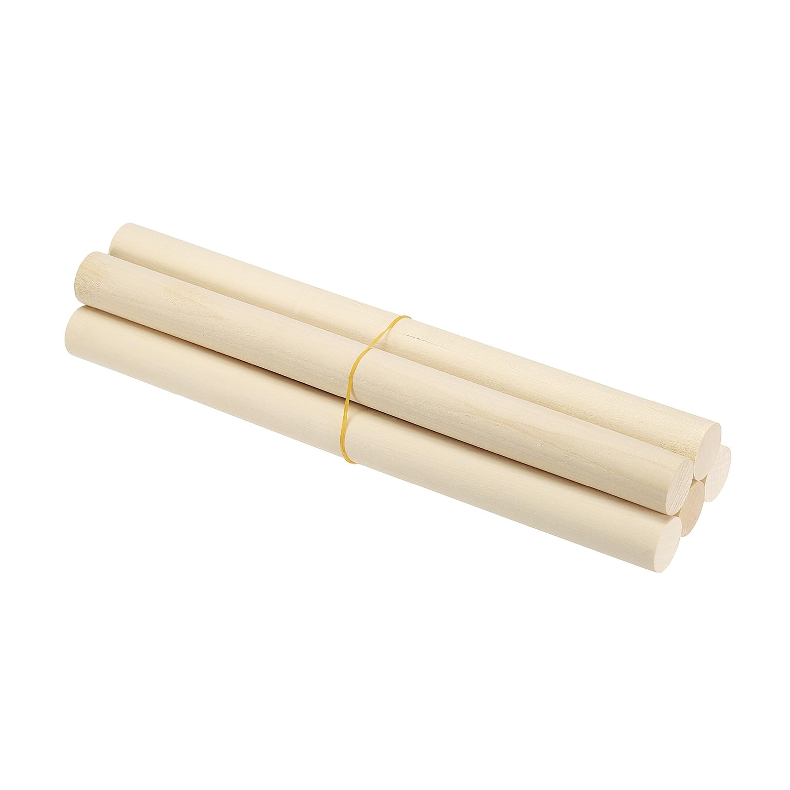 PATIKIL 1 x 12 Inch Wooden Dowel Rod 5 Pcs Wood Dowels for Craft Natural Color