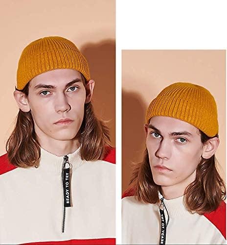 50% Wool Warm Cuffed Swag Knit Short Fisherman Beanie for Men Women Winter Hats Trawler Skull Cap - Image 4