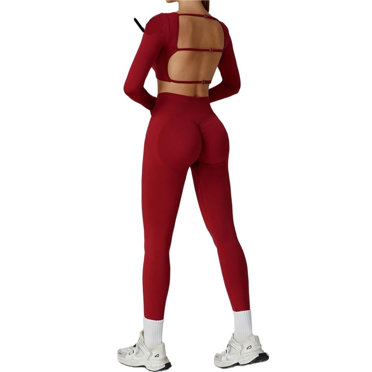 Set Sportivo Donna 2 Pezzi Set da Yoga Senza Cuciture Tute Allenamento for Palestra Tuta Donna Fitness Corsa Crop Top Reggiseno Sportivo a Vita Alta