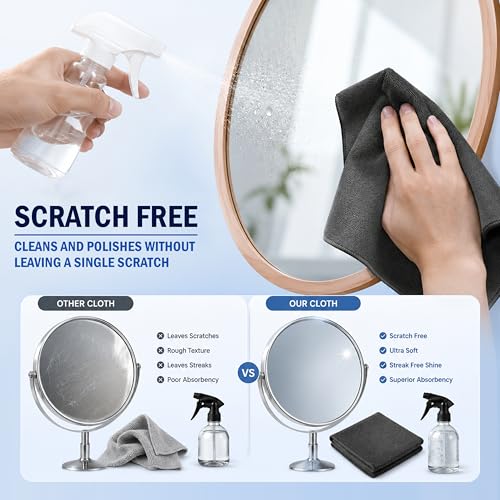 Image of JD FRESH 2 Pack Microfiber Cloth 40x40 cm /400 GSM Thick Lint & Streak Free Multipurpose Cloth /Automotive Microfibre Towel for Car Bike Cleaning Polishing Washing Detailing Interior Exterior - Grey