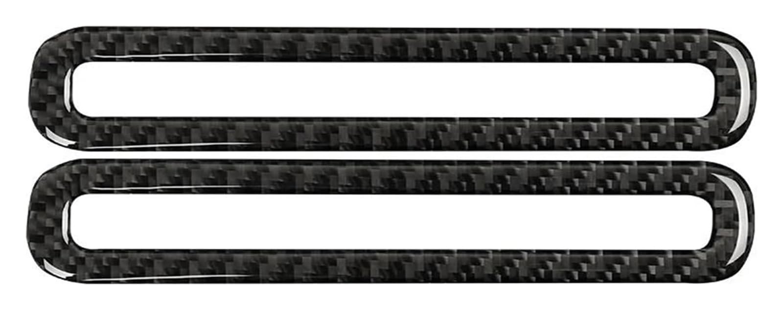 Center Console Trim for Mustang GT 2015-2021 Auto Side Door Defogger Air Vent Outlet Frame Sticker Interior Trim(Black)