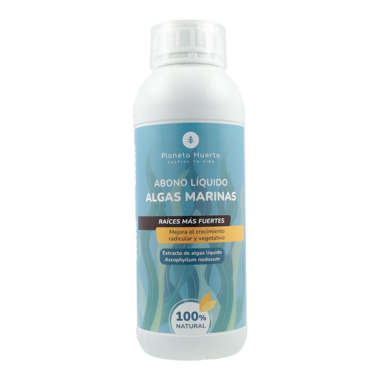 Planeta HUERTO | Abono Líquido de Algas Marinas 1 Litro: Fertilizante Líquido Concentrado de Extracto Natural de Algas Marinas con Aminoácidos y Sustancias Fitohormonales