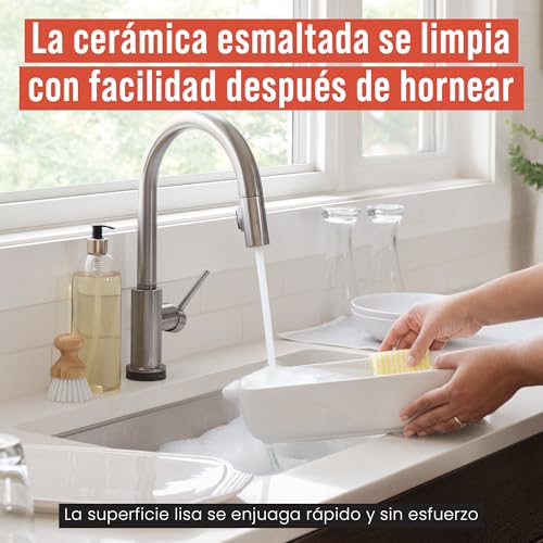 Rustidera de cristal y cerámica Chef Pomodoro elegante y duradera 39cm 7