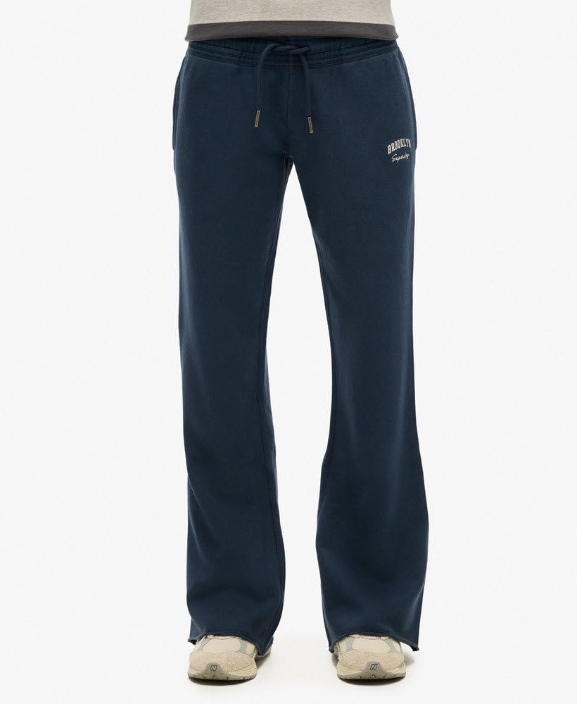 Superdry Damskie spodnie do biegania Athletic Essentials Flare z głębokim ściągaczem