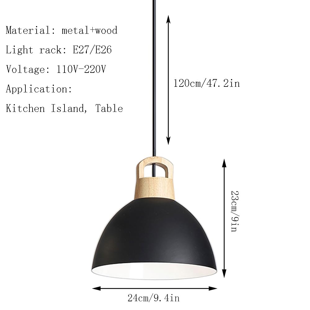 Lámpara Colgante Nórdica E26 De Metal para Comedor O Estudio.
