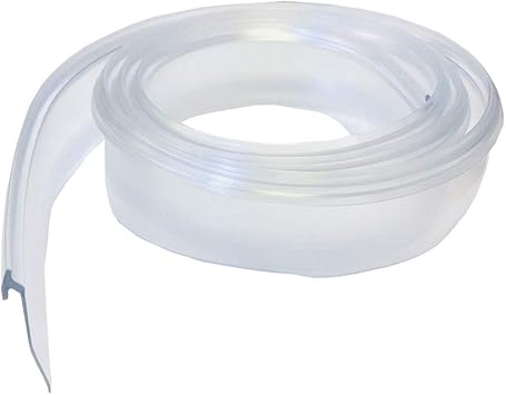 Angled Slide-in Clear Vinyl Framed Shower Door Drip Sweep - 36-in Long Designed to Slide into a Channel