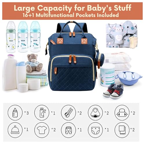Image of Aavjo , Baby Diaper Bag for Mother, Maternity Backpack, Baby Travel Bag, Waterproof Diaper Pouch