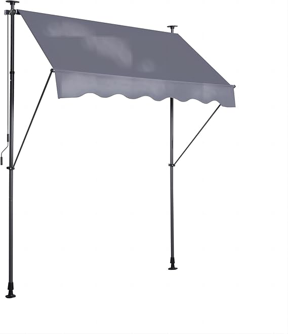 78Inch Manual Retractable Awning Canopy NonScrew Outdoor