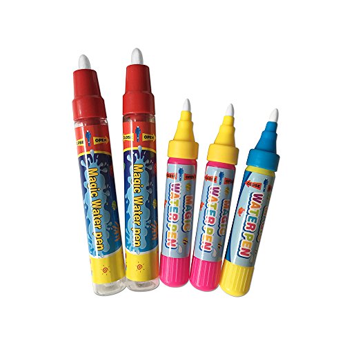 WHOLTHINGS-ES 5PCS Plumas de Pintura del Doodle de Agua de Repuesto,Dibujo Doodle Magic Pens para Doodle Mat, Magic Mat