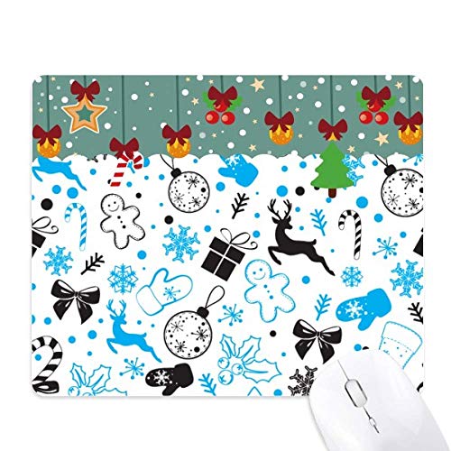 Tapis de souris de Noël flocon de neige aux finitions soignées