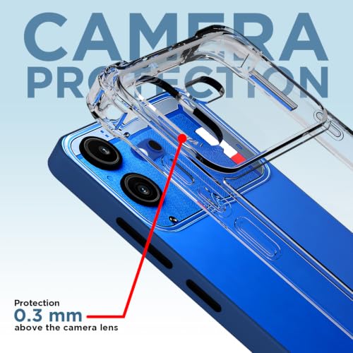 Image of Pikkme Back Cover for Nothing Phone 4b 5G PC + TPU Clear Transparent Raised Edges Shockproof Protective Phone Bumper Case(Transparent)