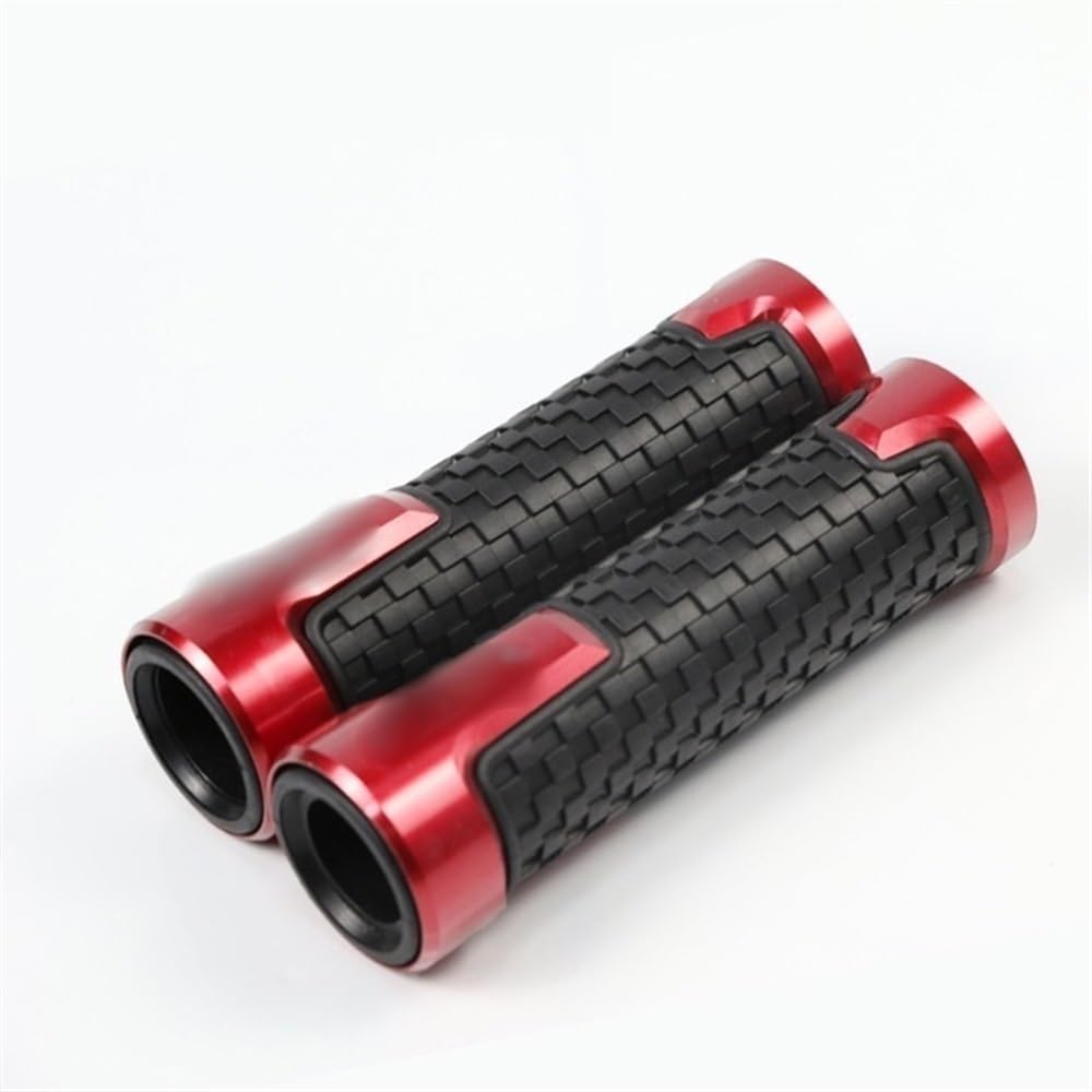 Puños antideslizantes para Kawasaki ER6F 2006 a 2019 de aluminio CNC en color rojo