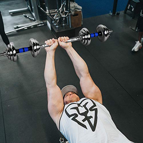 DISUPPO Halters set verstelbare fitnessvrije halterhalters met verbindingsstang voor sportschool work-out thuistraining… - Afbeelding 8