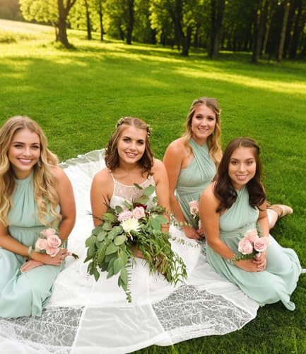 Image of Multi-Way Wrap Infinity Maxi Dress for Bridesmaids & Wedding Guest | 31 Colors for All Wedding Themes, One Size & Plus, 1 Dress for Any Events, Evening, Prom, Gala, Non-See-Through, Wrinkle-Free
