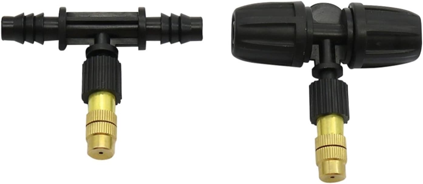 Gardening Irrigation Dripper Garden Brass Atomizing Nozzle with 8 Mm Hose Connector Greenhouse Fruit Tree Mist Cooling Humidifying Sprayer 5 Pieces