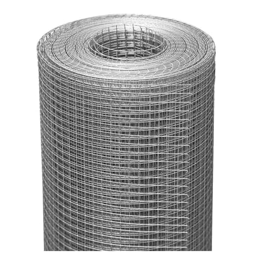 Seboss Hardware Cloth 1/4 inch 48 x 100 ft Mesh 23 Gauge - Hot Dip Galvanized After Welding - Galvanized Wire Mesh Roll Chicken Wire Fencing Gopher Wire Cage Wire