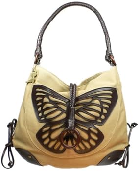 Apparel Lollipops Paris Butterfly Tote Bag, Khaki Book