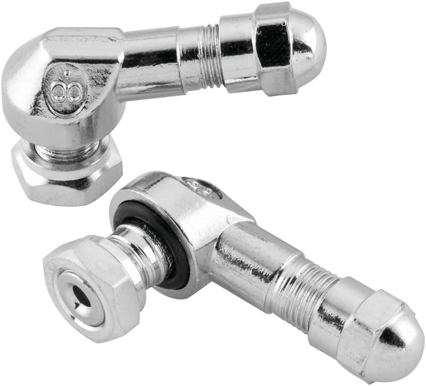 BikeMaster NOT Batt, Tie, Tube VALVE STEM 2/PC PK BM CHR 8MM