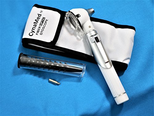 Premium Fiber Optic Otoscope Mini Pocket White Ent Diagnostic Set Plus 1 Bulb