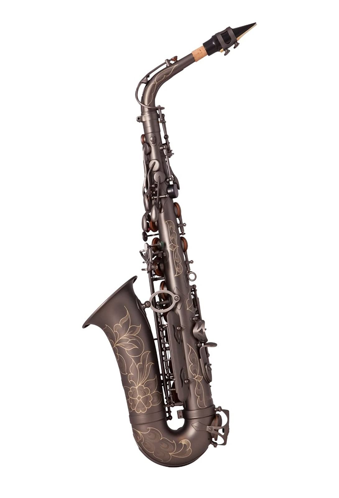 Sassofono Contralto in MIB Nichel Nero Ottone Laccato Oro E Sax Piatto 82Z Tipo Chiave Strumento A Fiato Sassofono