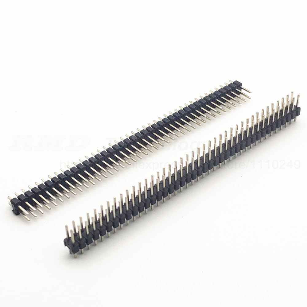 Wiring Connecting Terminals - 20pcs 2x40pin Dual Row 2.54mm Male Socket Through Hole DIP - (Connector Type: Panel Connector, Insert Type: Male Insert)