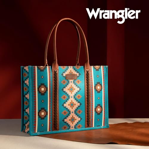 Image of Wrangler Tote Bag for Women Western Purse and Aztec Satchel Handbag