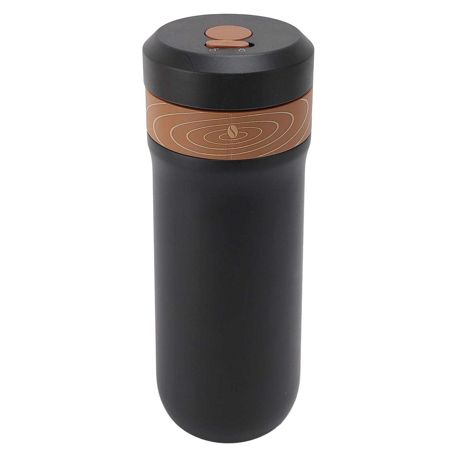 ZJchao Stainless Steel French Press Coffee Mug Double Layer Insulation 4 Layer Filter Mesh Portable Coffee Maker Insulated Cup